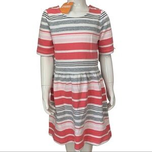 NWT GYMBOREE “Kitty In Pink” Cotton Knit Striped Dress Short Sleeves Casual Sz 6